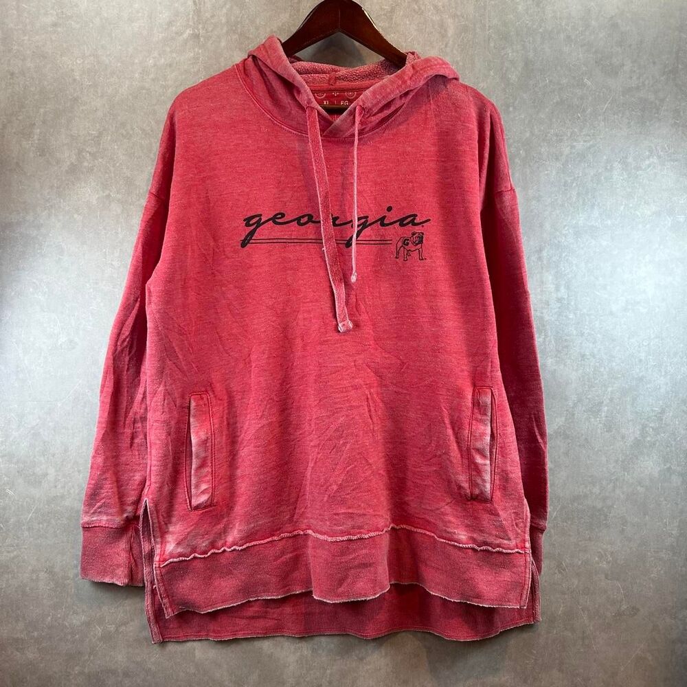 Pressbox Men's Red and Pink Hoodie